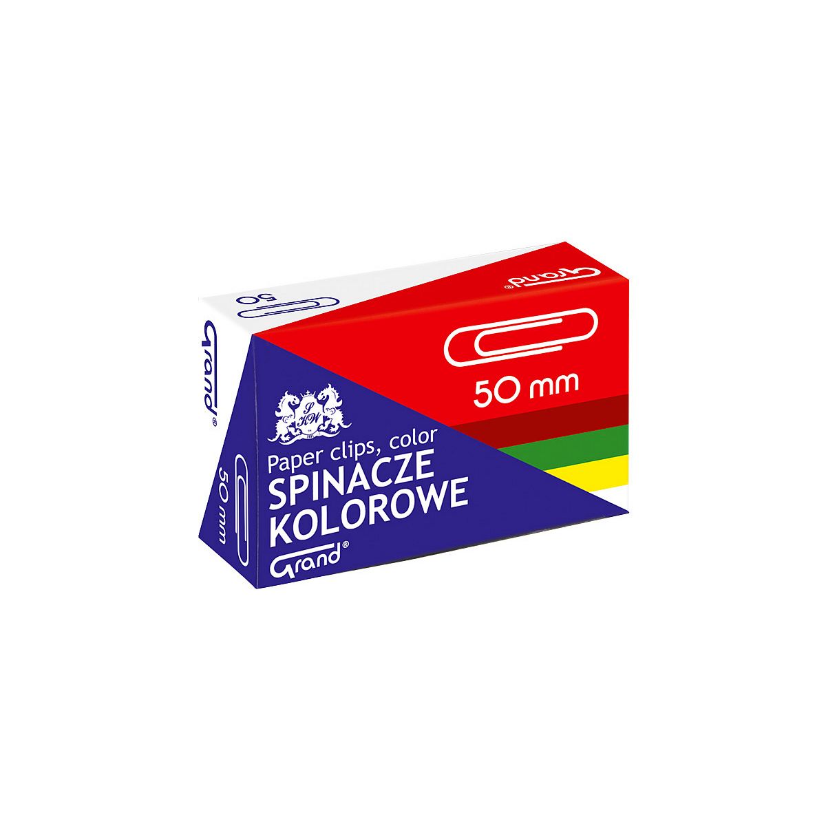 Spinacze okrągły Grand kolorowy 50mm 50 szt (110-1661)