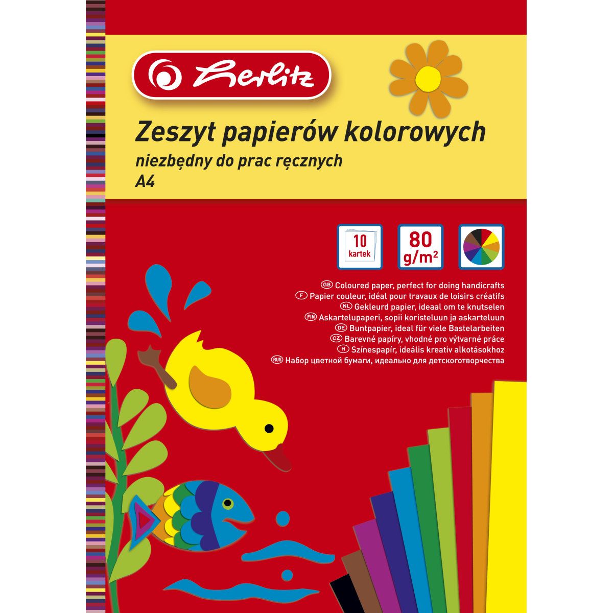 Zeszyt papierów kolorowych Herlitz A4 (9583709)