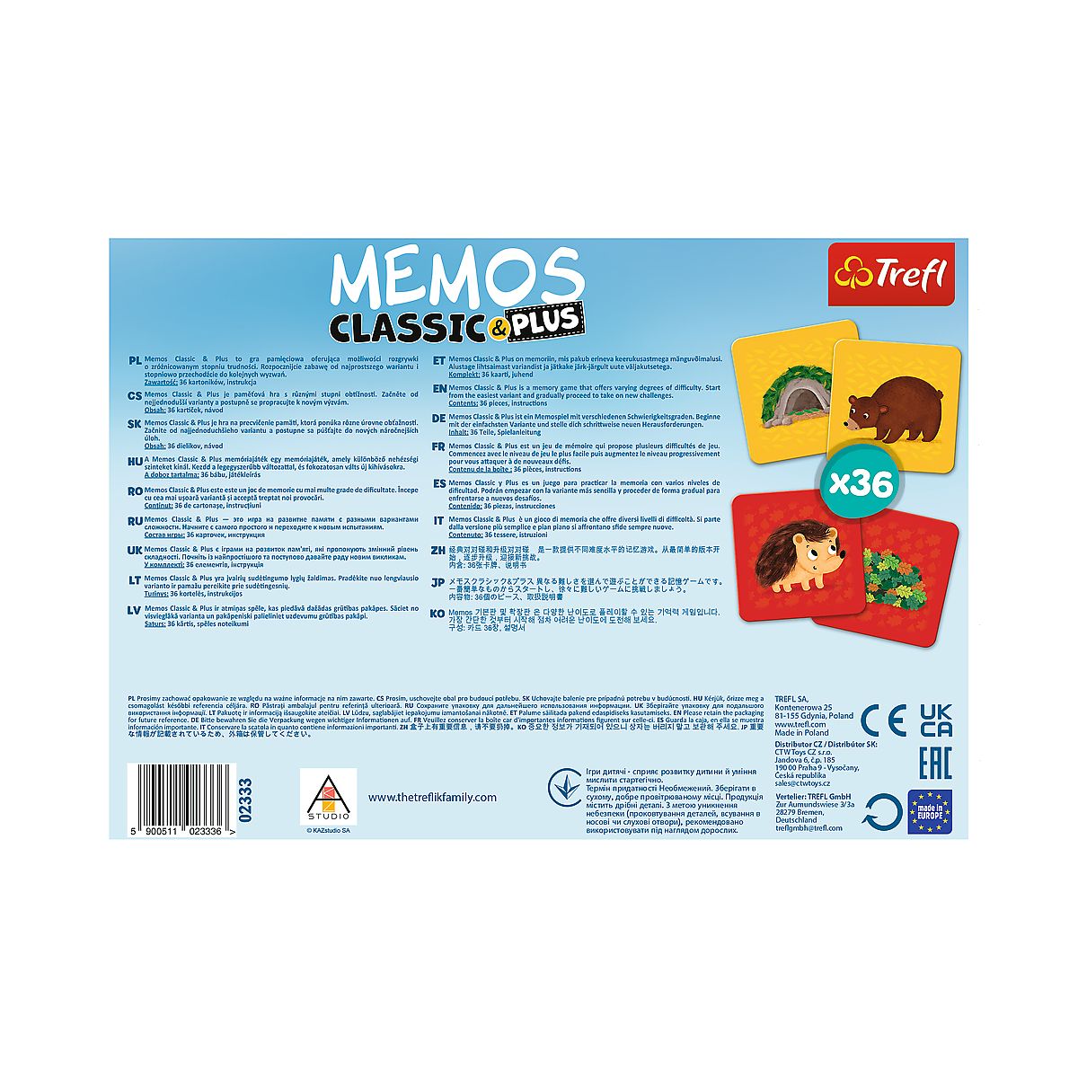 Gra strategiczna Trefl Memos classic&plus (02333)