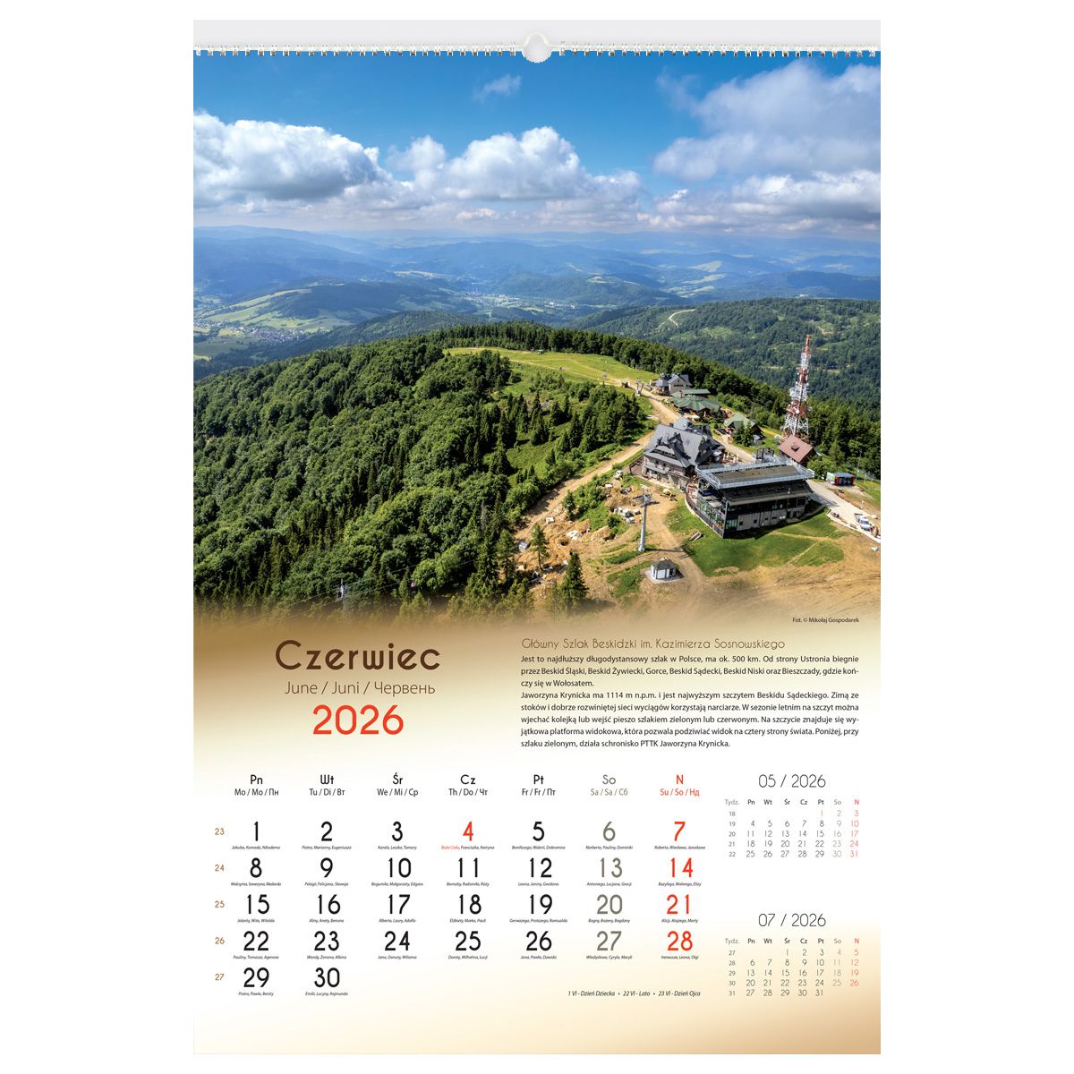 Kalendarz ścienny LASY POLSKIE 13-planszowe 2024 320mm x 470mm Lucrum (RW04)