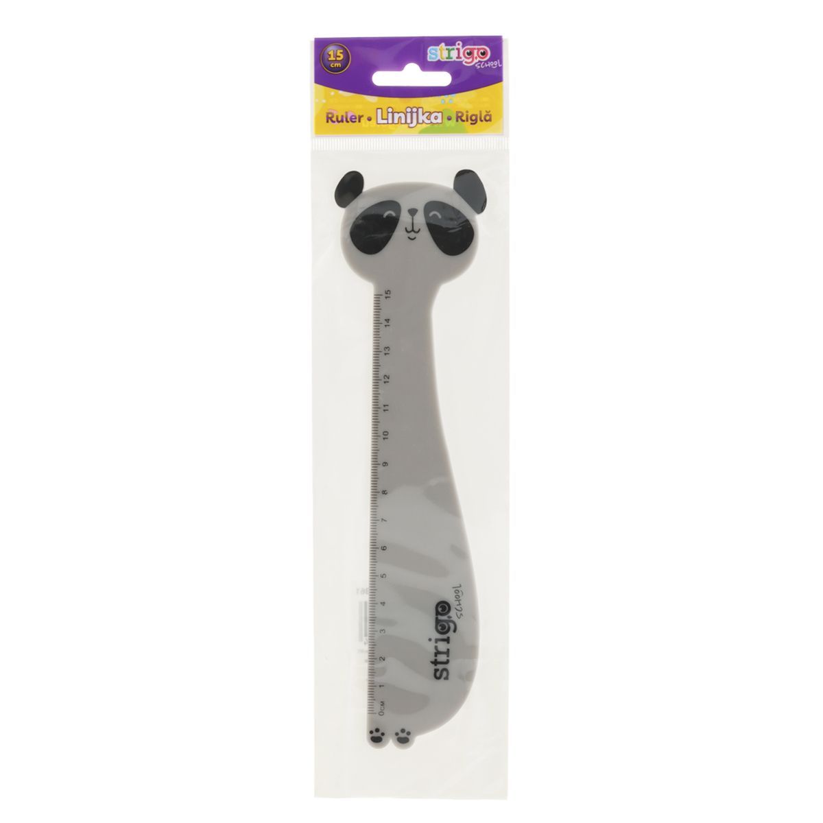 Linijka plastikowa 15 cm PANDA 15cm Strigo (SSC361)