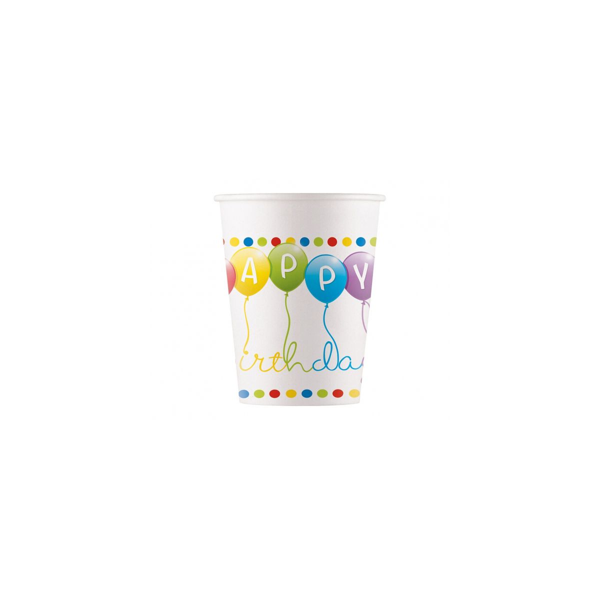 Kubek jednorazowy Godan Birthday Streamers 200ml (93461)