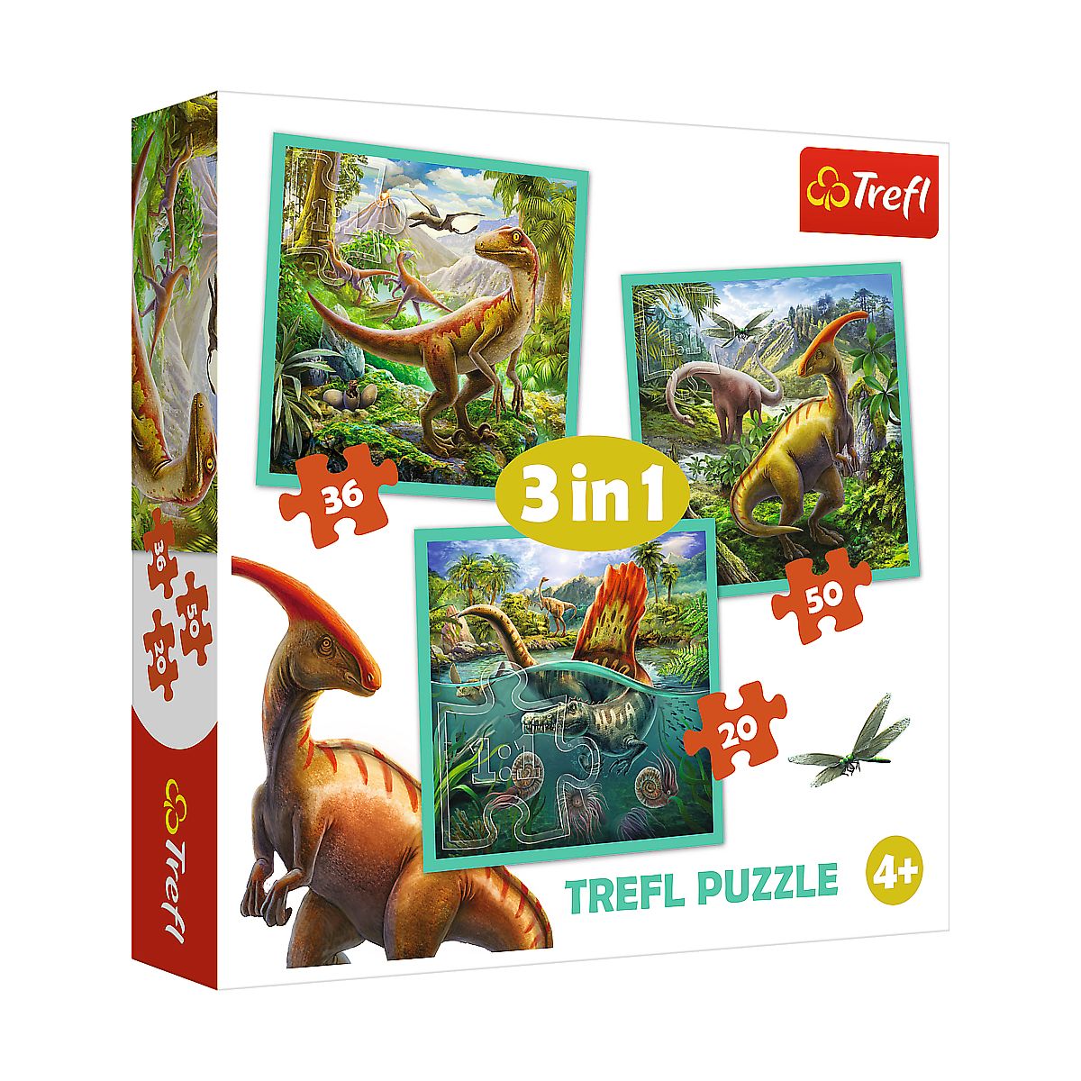 Puzzle Trefl Disney niezwykły świat dinozaurów 3, 4, 6, 9 el. (34837)