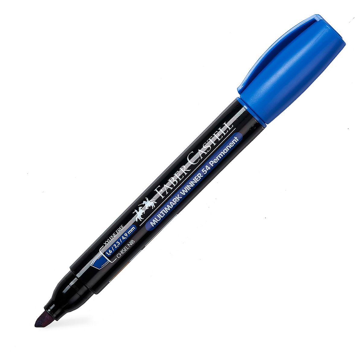 Marker permanentny niebieski ścięta końcówka