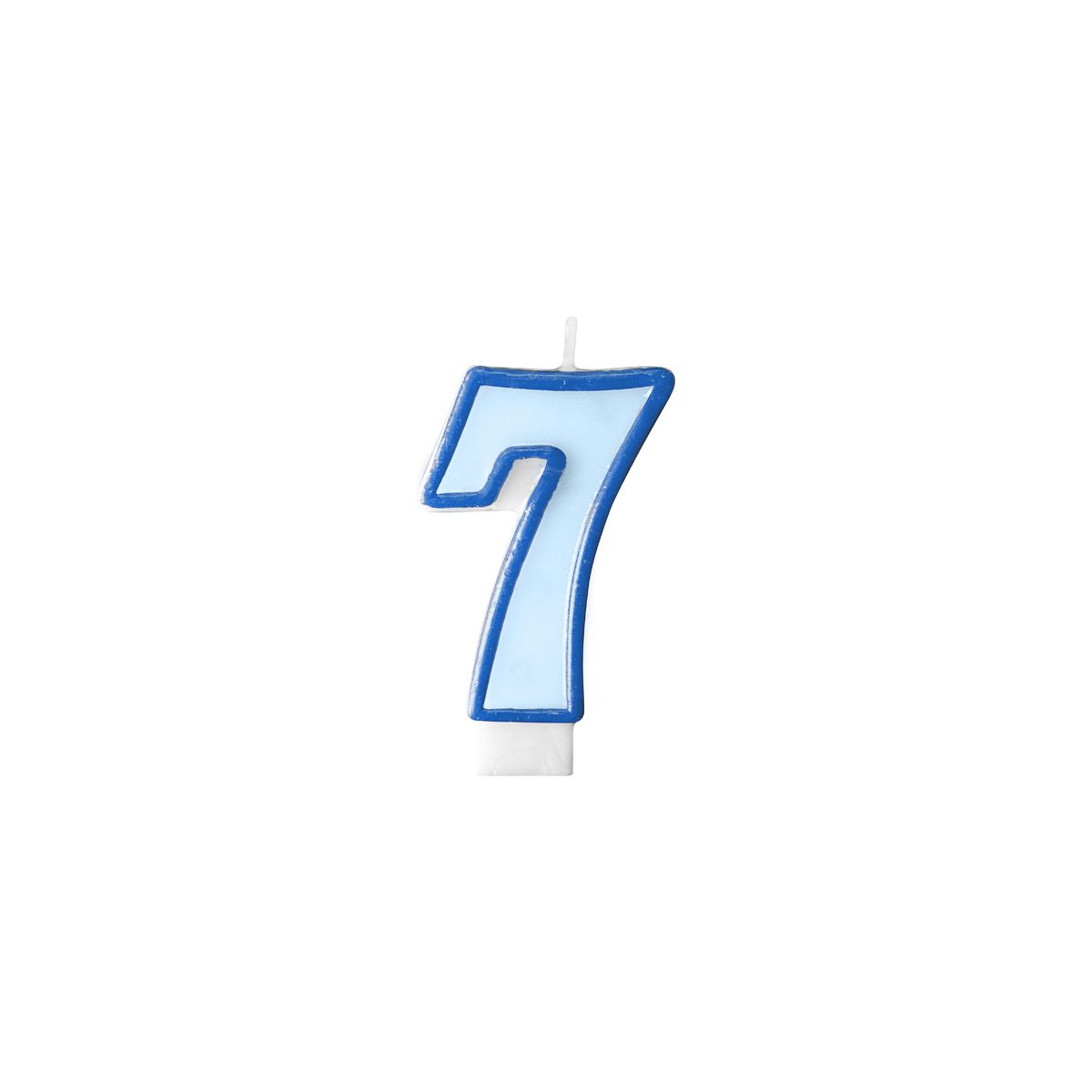 Świeczka urodzinowa Cyferka 7 w kolorze niebieskim 7 centymetrów Partydeco (SCU1-7-001)