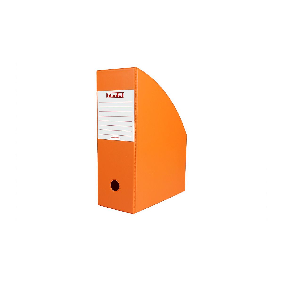 Pojemnik na dokumenty pionowy 10 cm A4 pomarańczowy folia Biurfol (KSE-36-04)