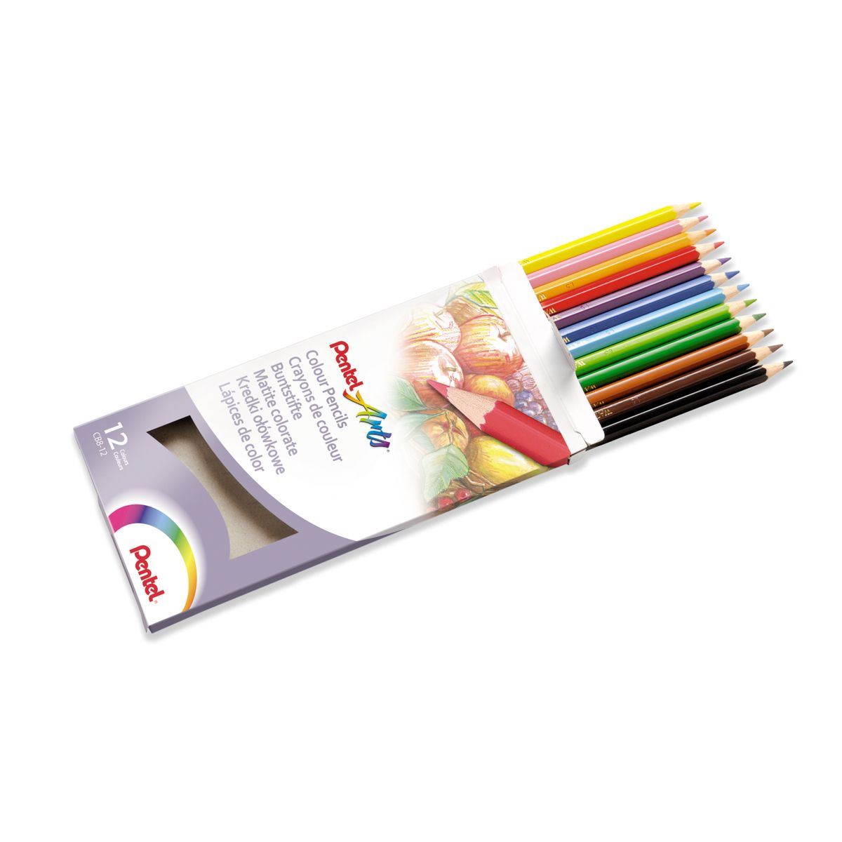Kredki ołówkowe 12 kol. Pentel (CB8-12U)