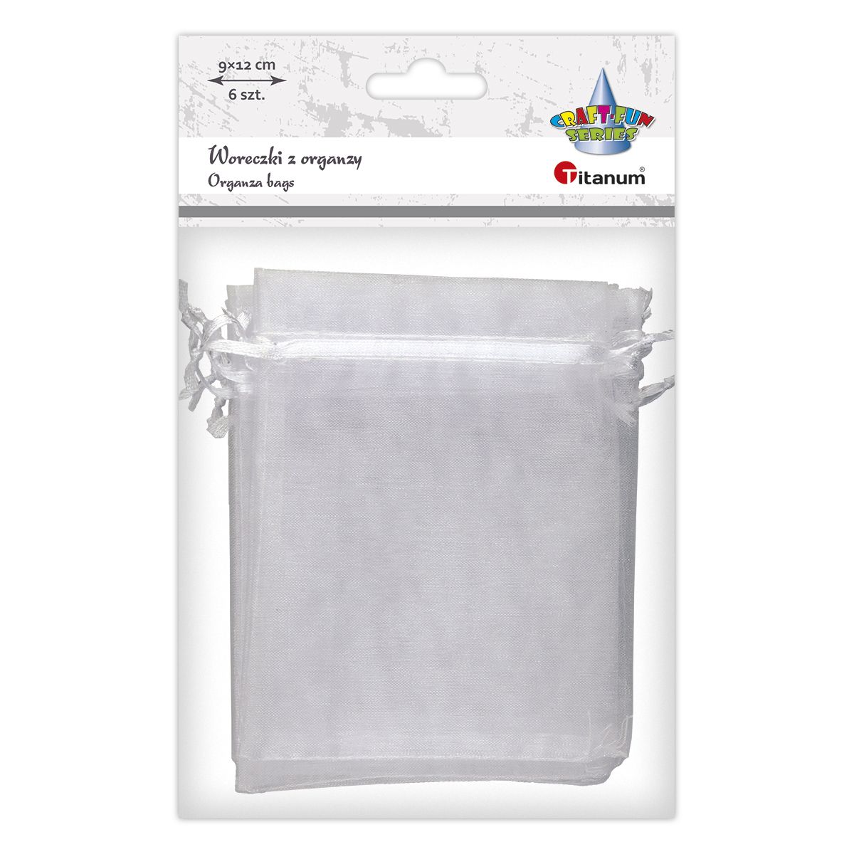 Organza Craft-Fun Series Woreczki z organzy białe Titanum (25BJ033127-1)