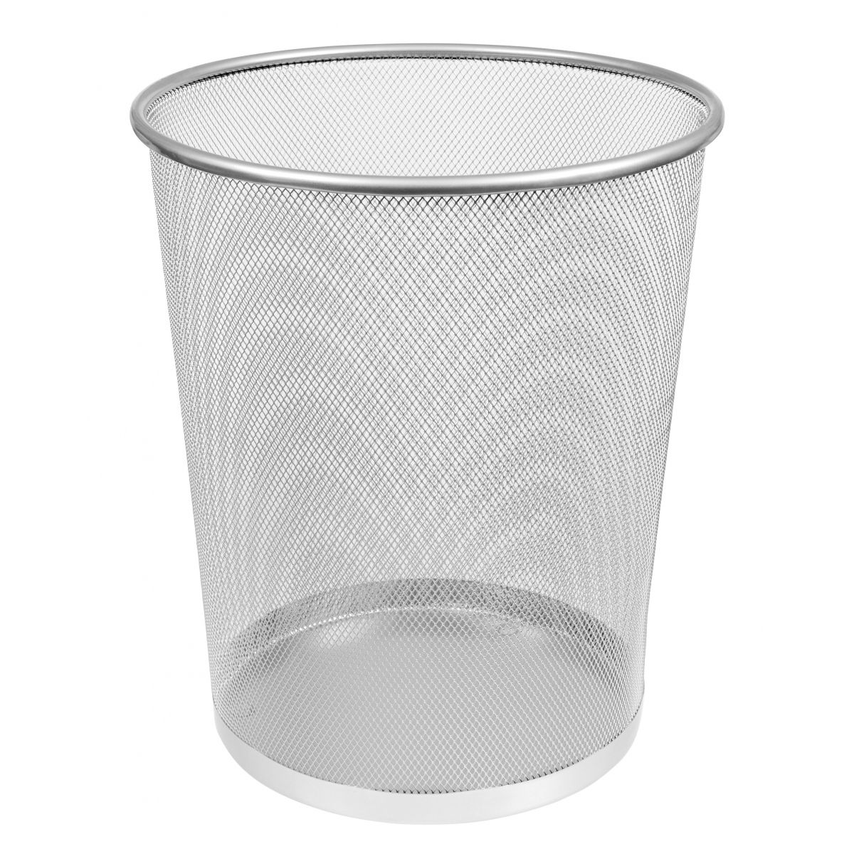 Kosz na śmieci z metalowej siatki srebrny MK112-50 metal kolor: srebrny Memobe