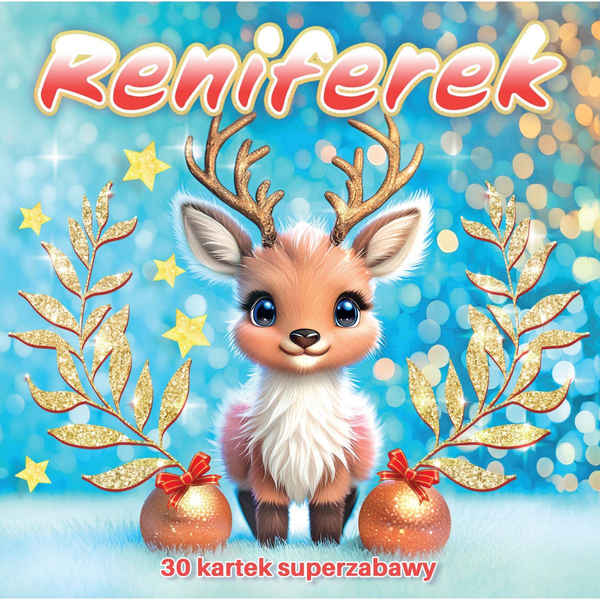 Kolorowanka Reniferek 3D