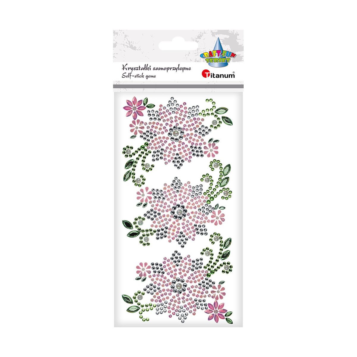 Kryształki Titanum Craft-Fun Series kwiaty różowe (24MH03218)