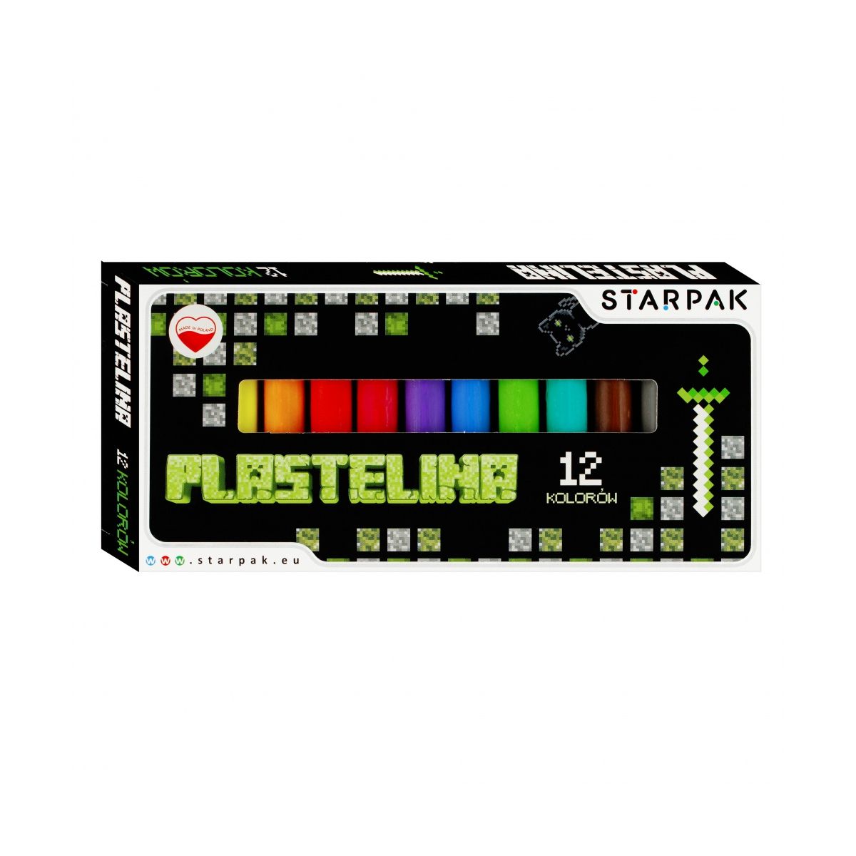 Plastelina Starpak 12 kol. Pixel game mix (536885)