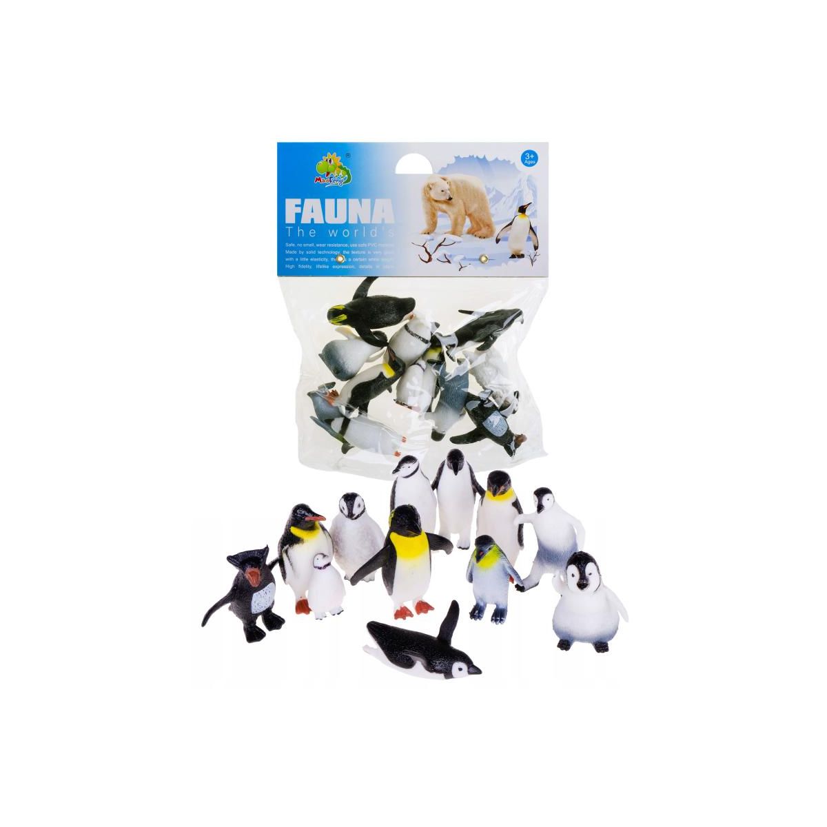 Figurka Trifox ZWIERZĘTA PINGWINY 12 SZTUK (A-0973)
