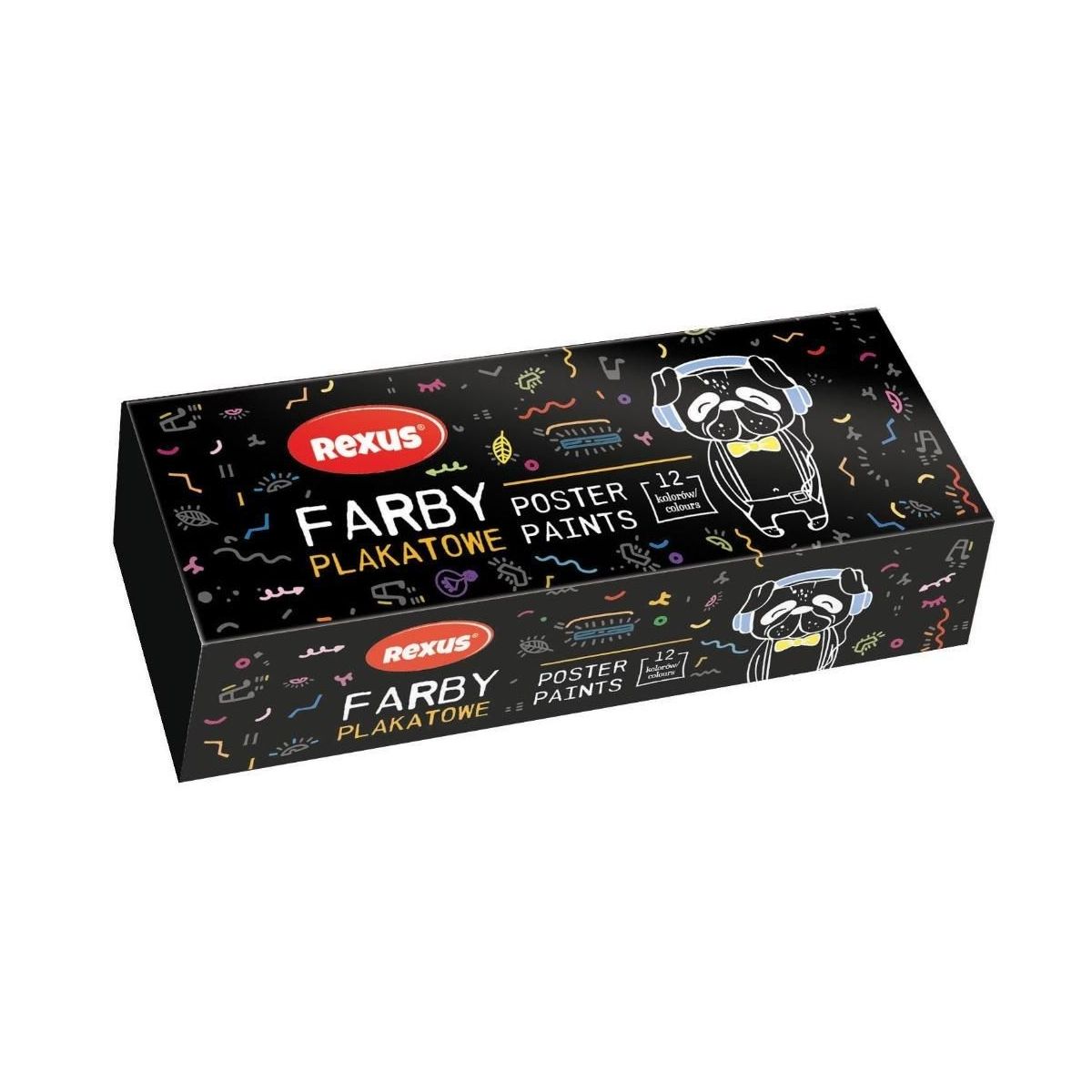 Farby plakatowe Rexus Rexus Teens kolor: mix 20ml 12 kolor. (9709)