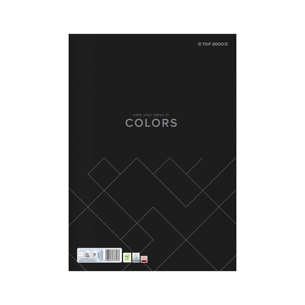 Papier kancelaryjny TOP-2000 colors czarny A3 linia (400169247)