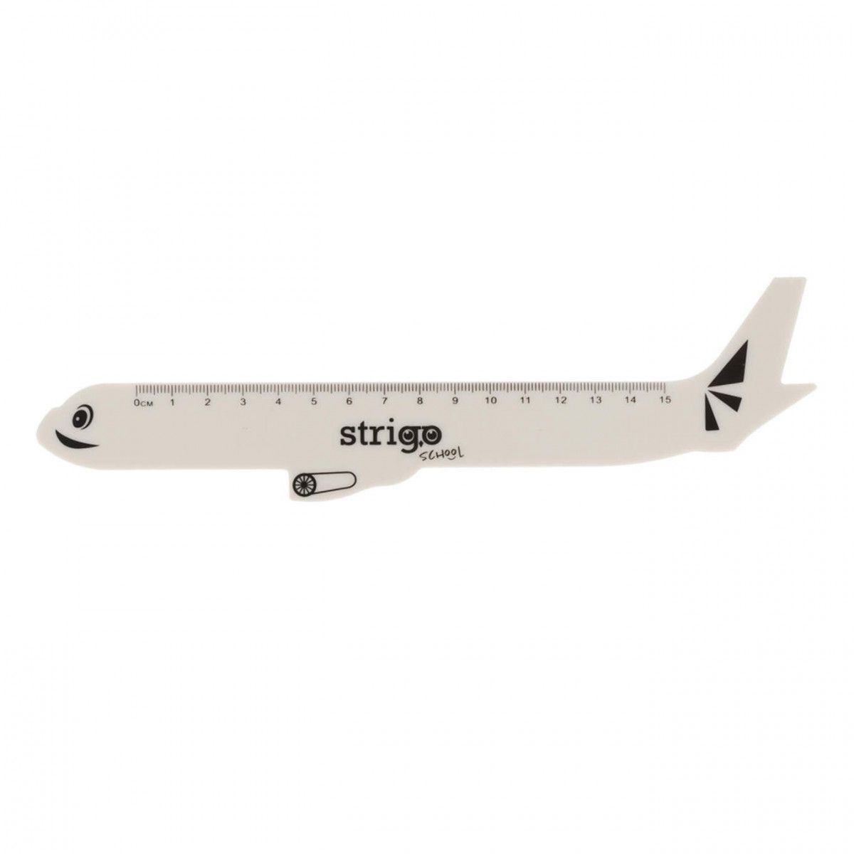 Linijka plastik Strigo 15 cm SAMOLOT 15cm (SSC365)