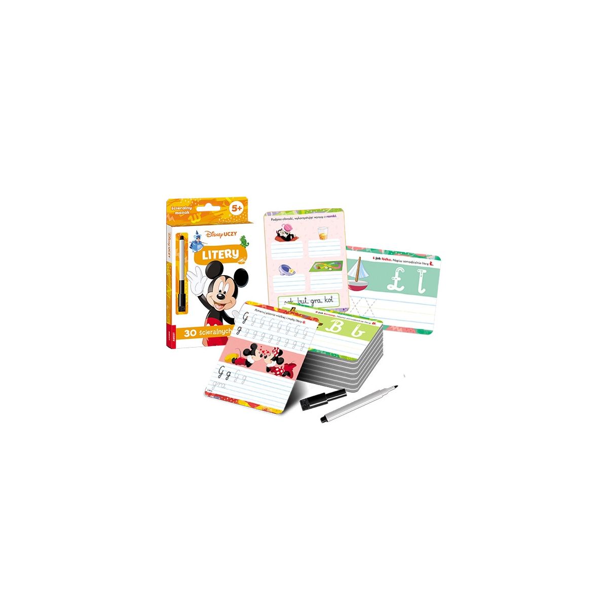 Książeczka edukacyjna Ameet Disney Uczy. Litery. Karty (UMK 9302)