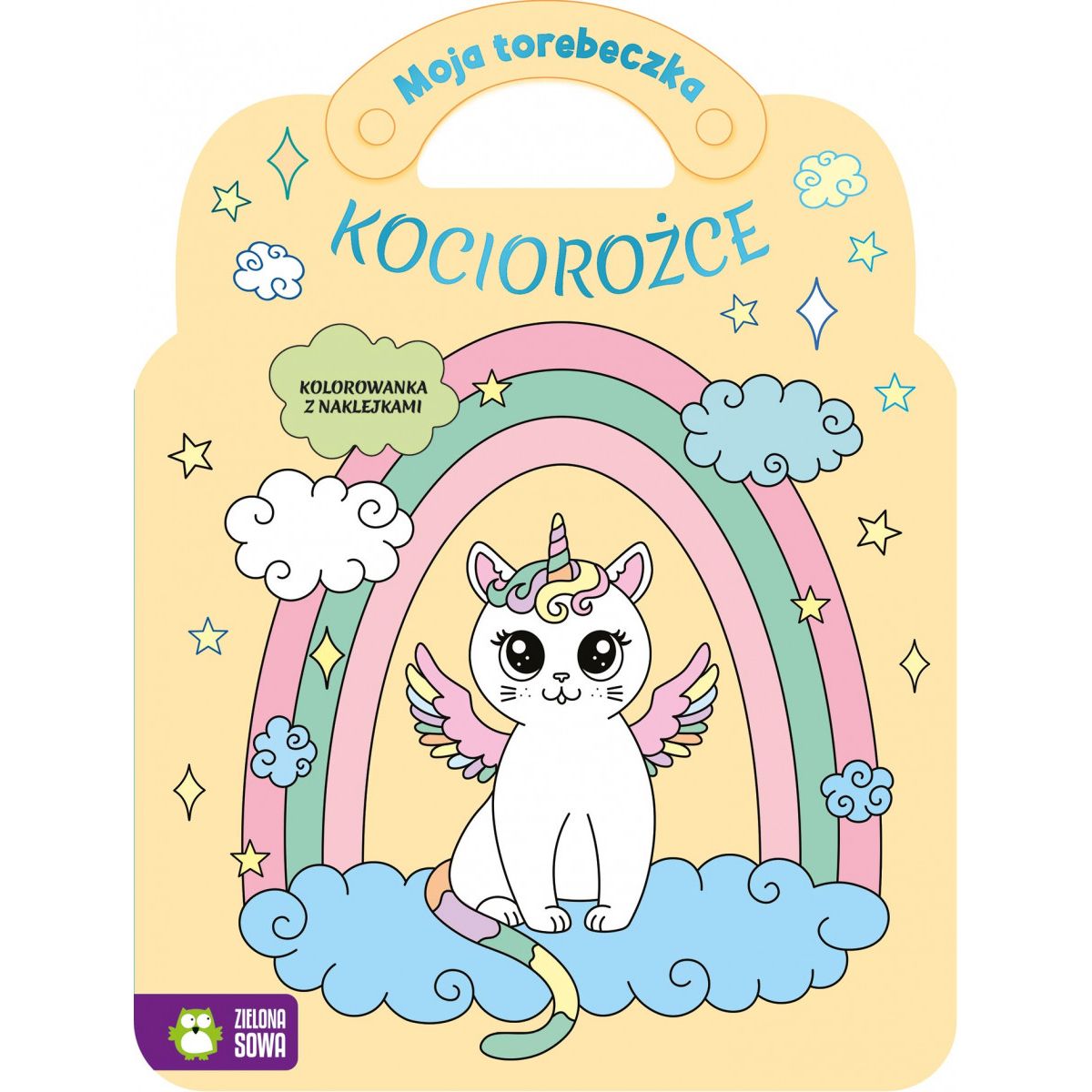 Książeczka edukacyjna Zielona Sowa Moja torebeczka. Kociorożce