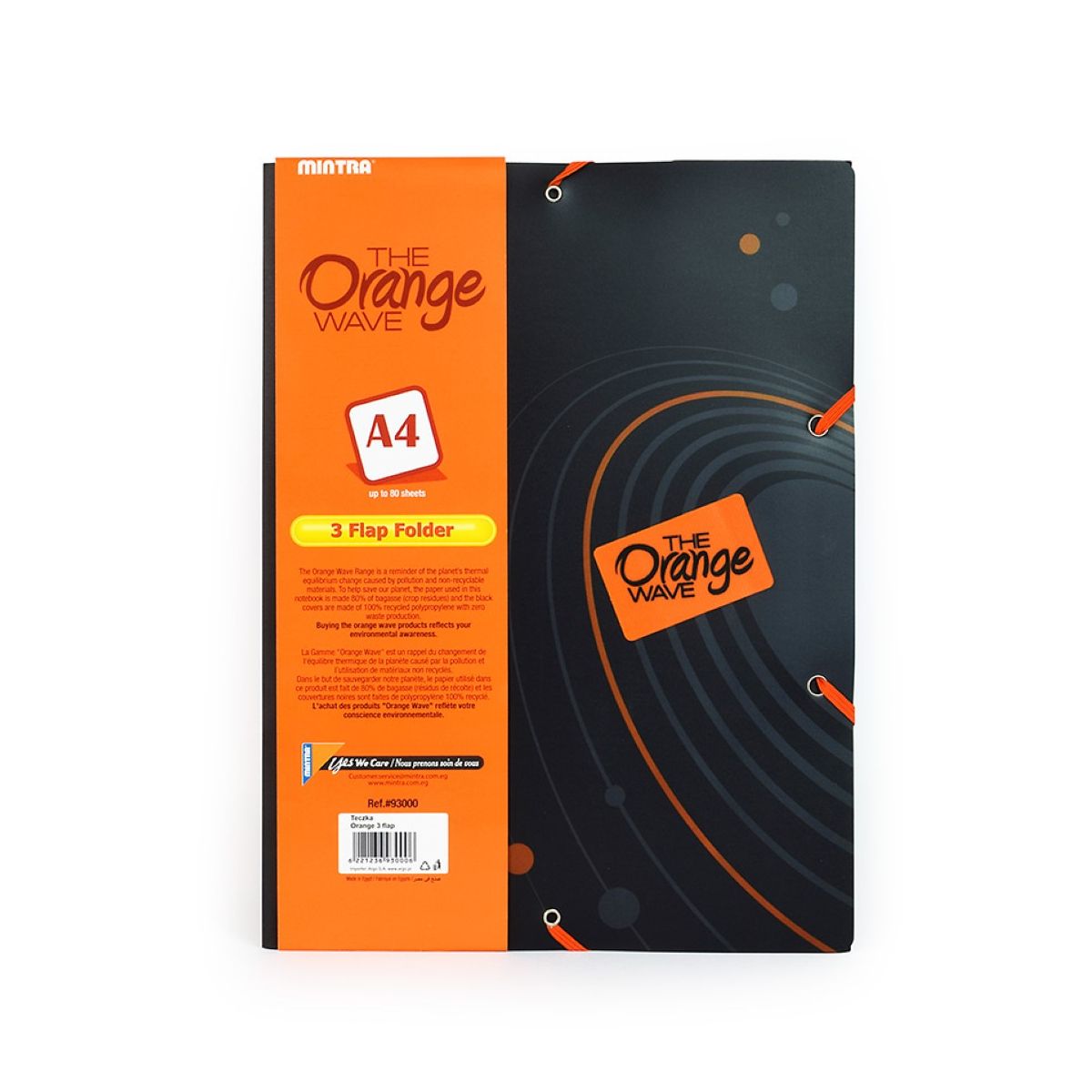 Teczka ofertowa The Orange Wave 3 Flap Folder A4 kolor: czarno-pomarańczowy Mintra (93000)