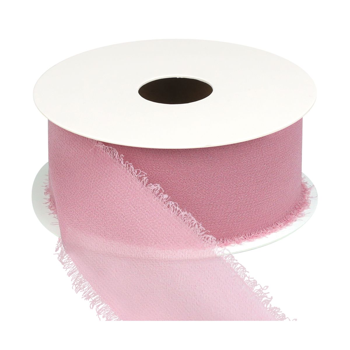 Wstążka Titanum Craft-Fun Series szyfonowa strzępiona 40x10 [mm x m] różowa ciemna (WJ40-10-081BRC)