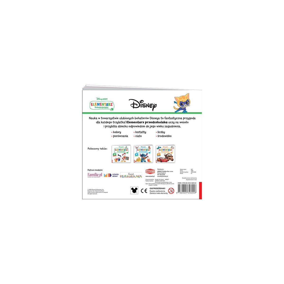 Książka dla dzieci Ameet Disney Uczy. Elementarz Przedszkolaka. 3 lata! (UEP 9308)