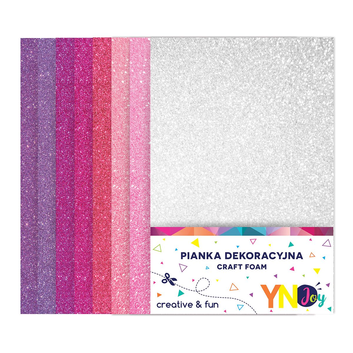 Arkusz piankowy pianka dekoracyjna NC-018 kolor: mix 8 ark. Interdruk (IPIANC018)