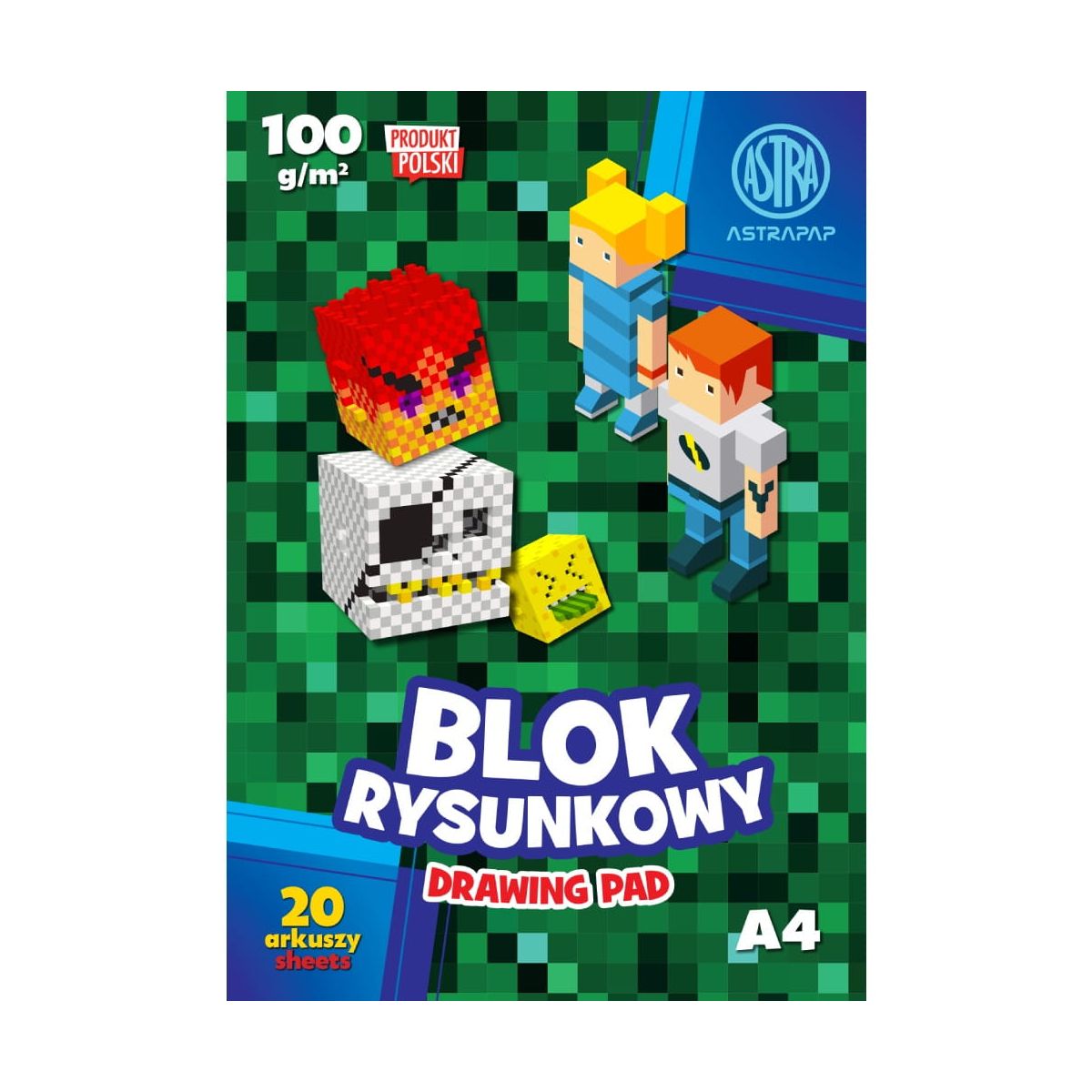 Blok rysunkowy Astrapap PIXEL A4 biały 20k (106022015)