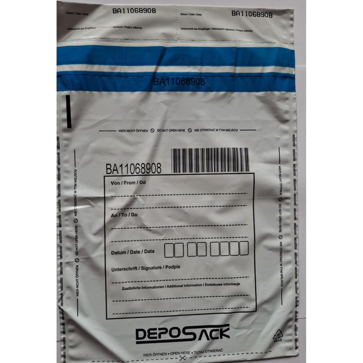 Koperta bezpieczna A&G Koperty deposack B4 biała B4 [mm:] 255x360 (2371) 500 sztuk