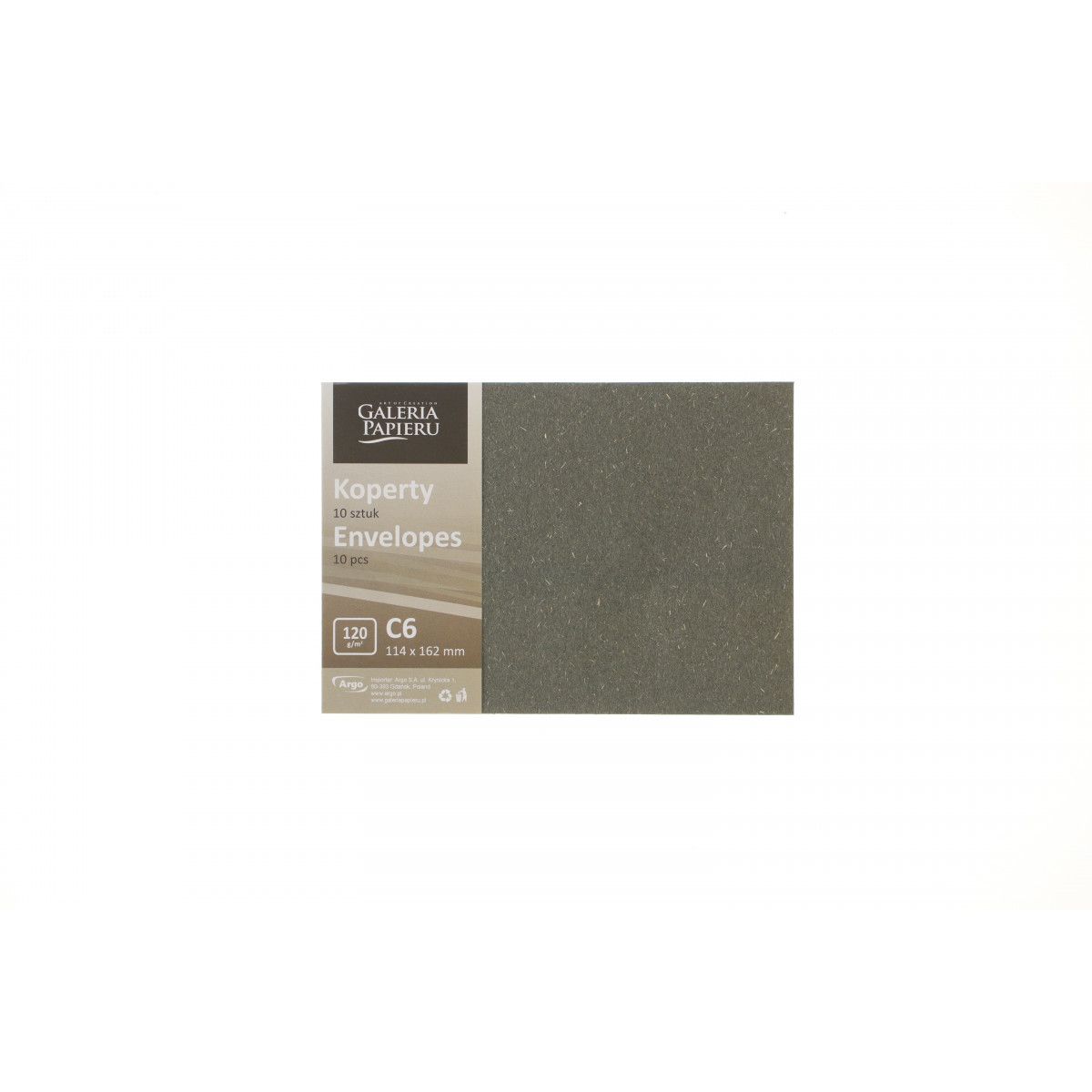 Koperta Argo C6 czarna [mm:] 114x162 (282225) 10 sztuk