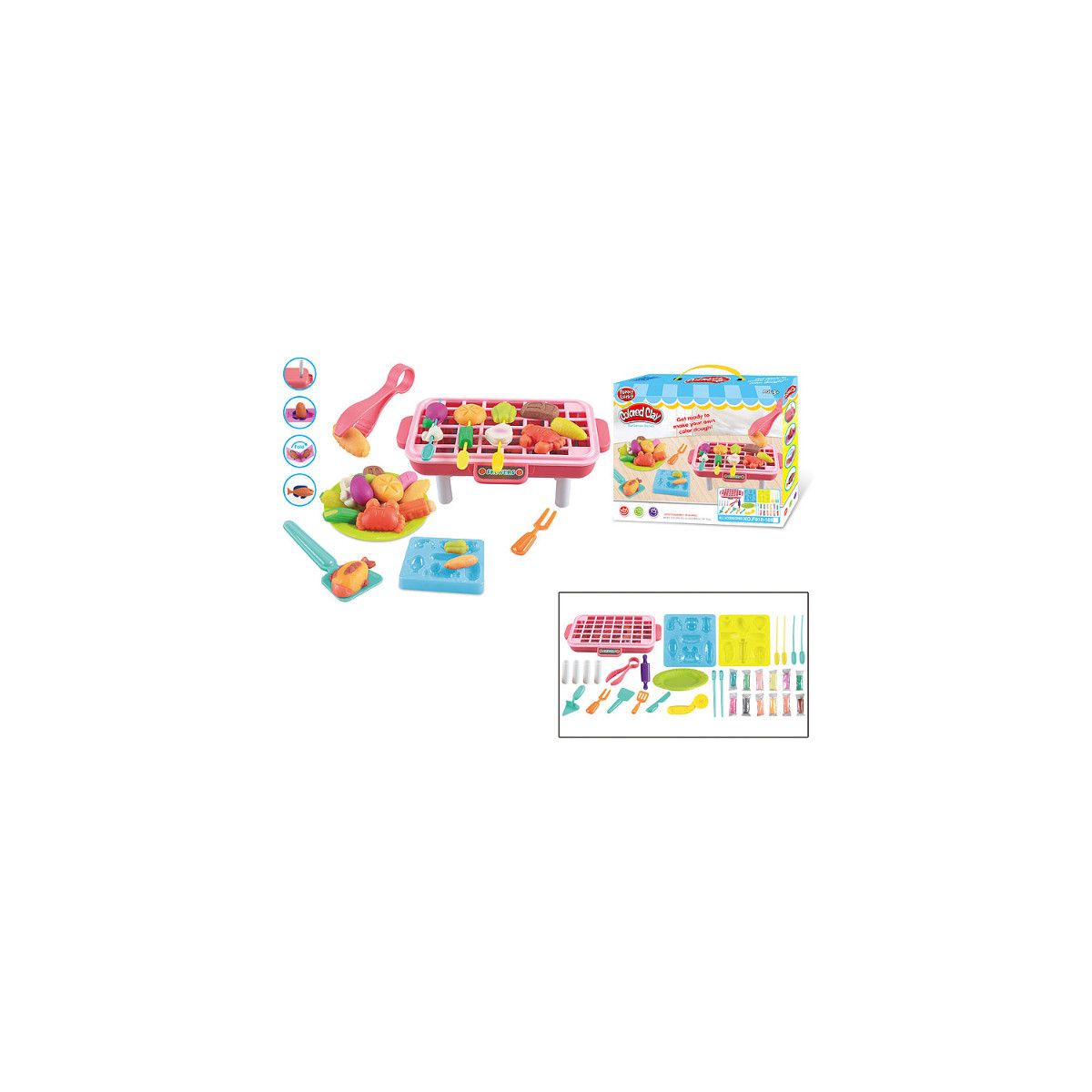 Masa plastyczna dla dzieci Bigtoys GRILL mix (BPLA2178)