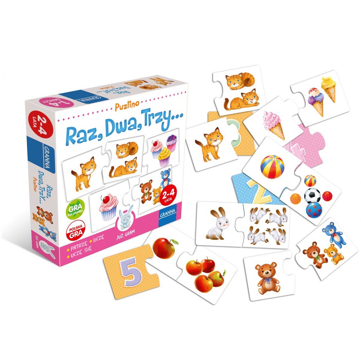 Gra edukacyjna RAZ, DWA, TRZY Granna