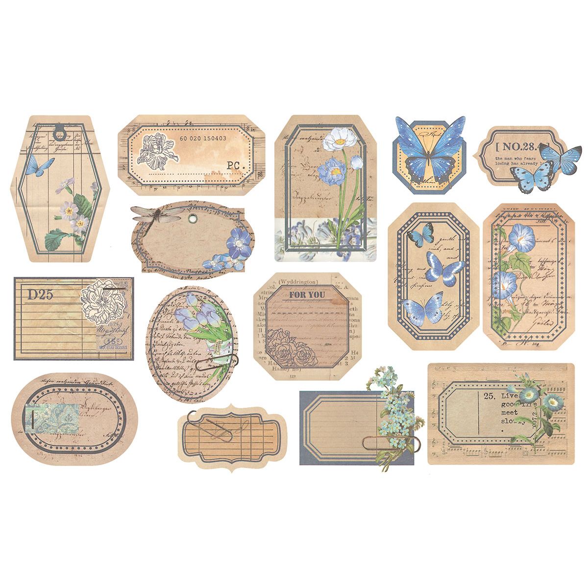 Ozdoba papierowa Titanum Craft-Fun Series etykiety w pudełku (24XQ0501-17)