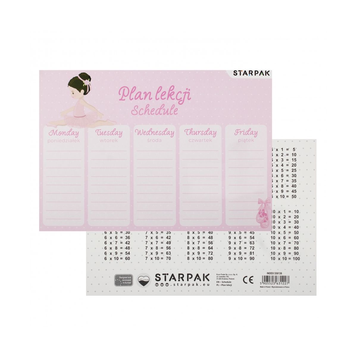 Plan lekcji Starpak Balerina (536138)