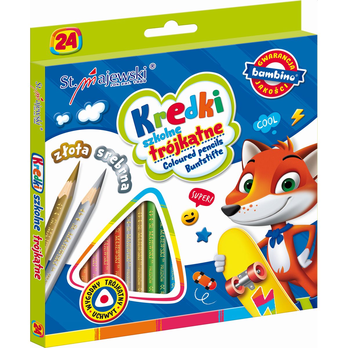 Kredki ołówkowe 24 kol. St.Majewski