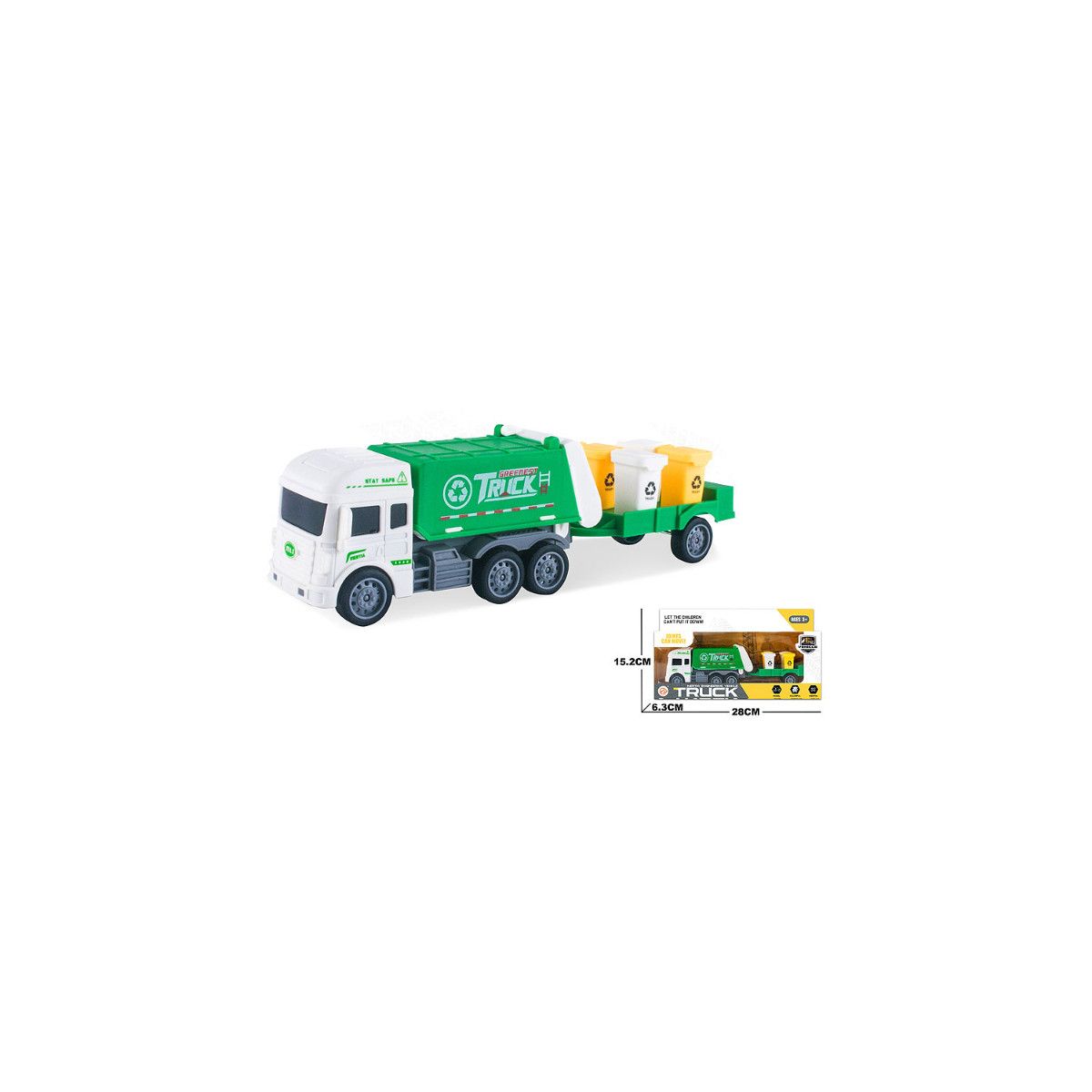Śmieciarka Bigtoys z przyczepą (BA6547)