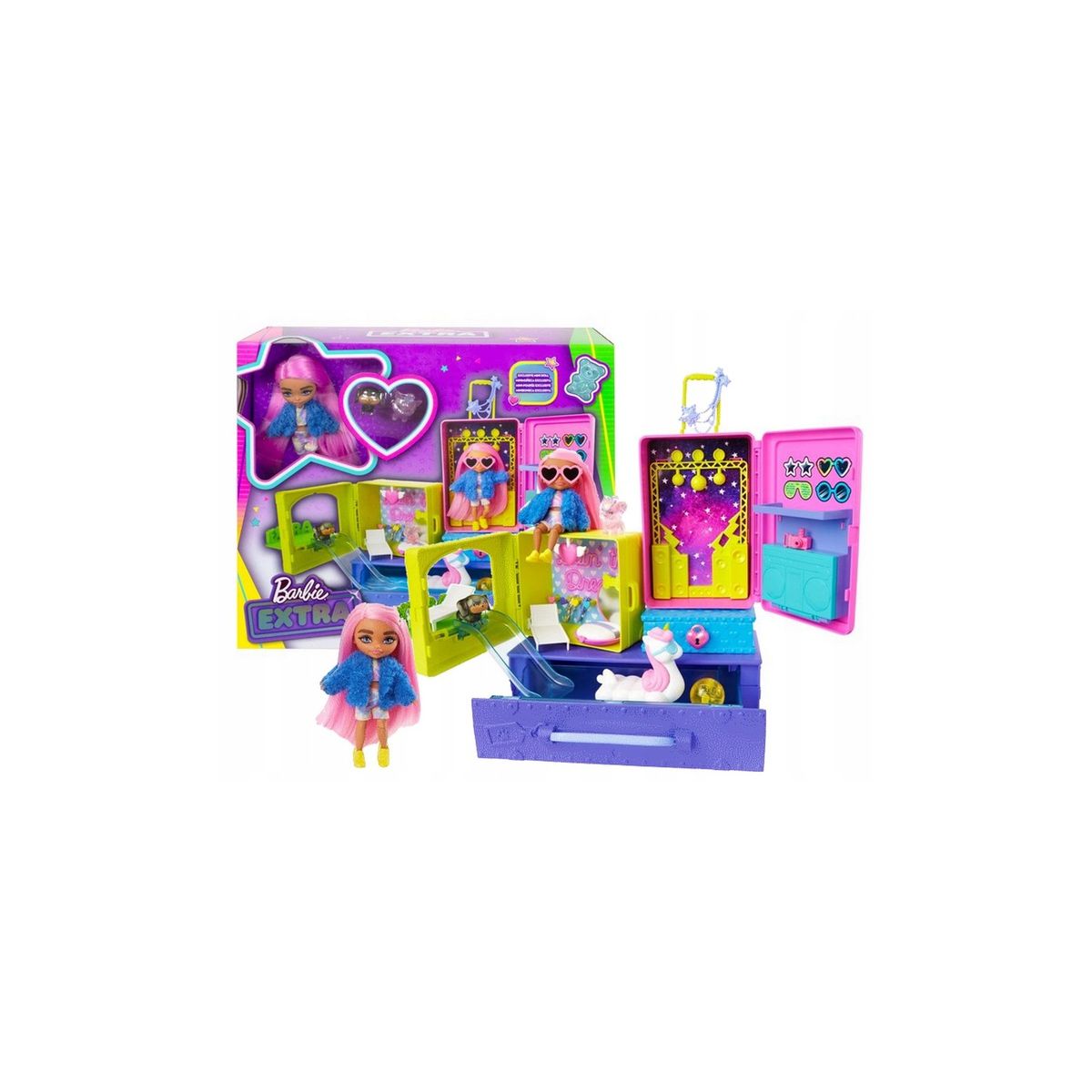 Lalka Barbie Extra Moda mini + zwierzątka (HDY91)