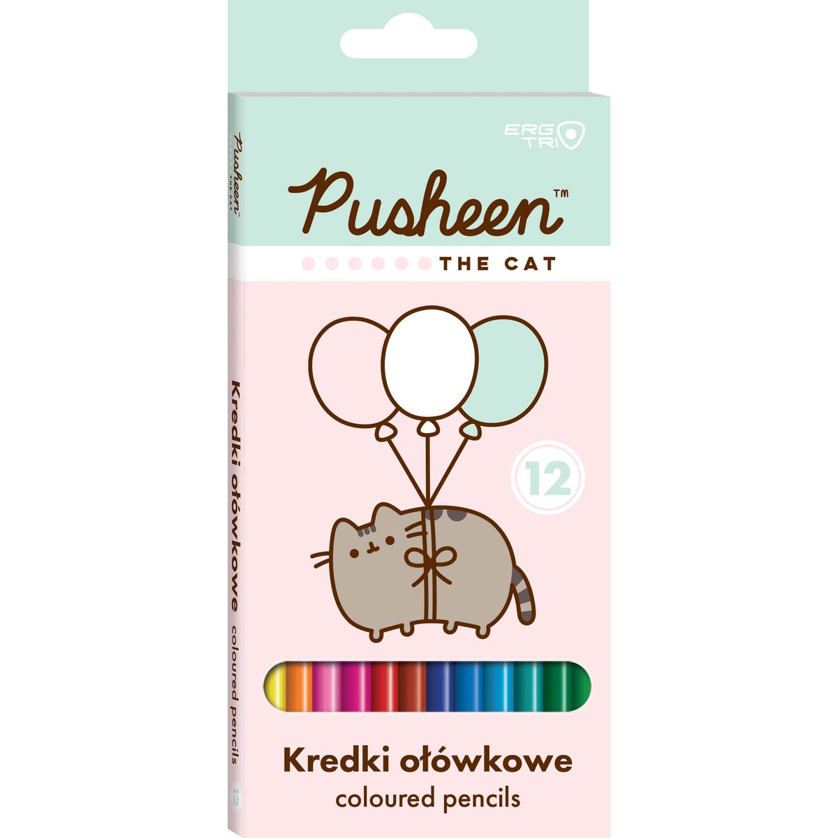 Kredki ołówkowe St.Majewski pusheen 12 kol.