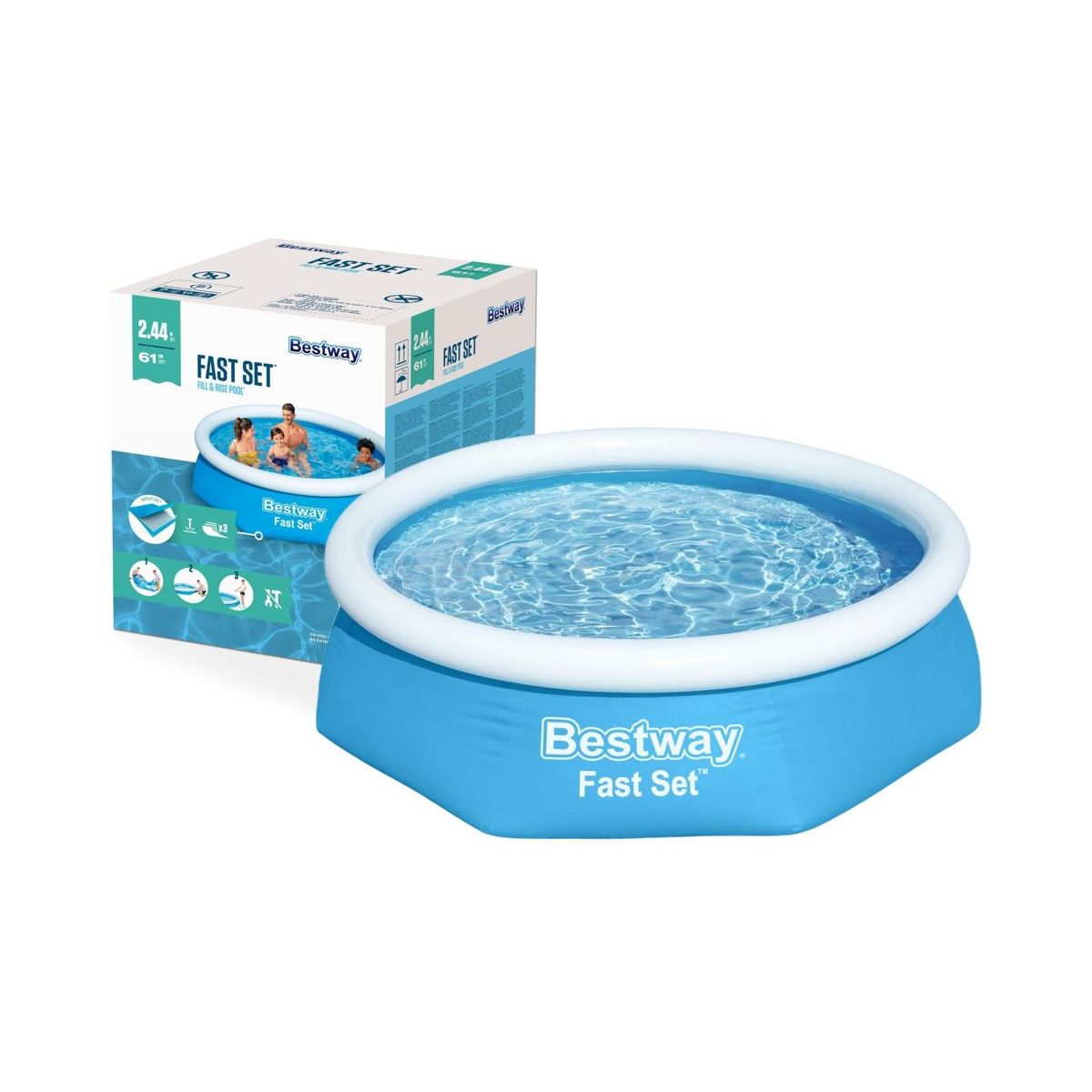 Basen Best Way Ogrodowy Rozporowy 2,44 x 61 cm (4334/57448)