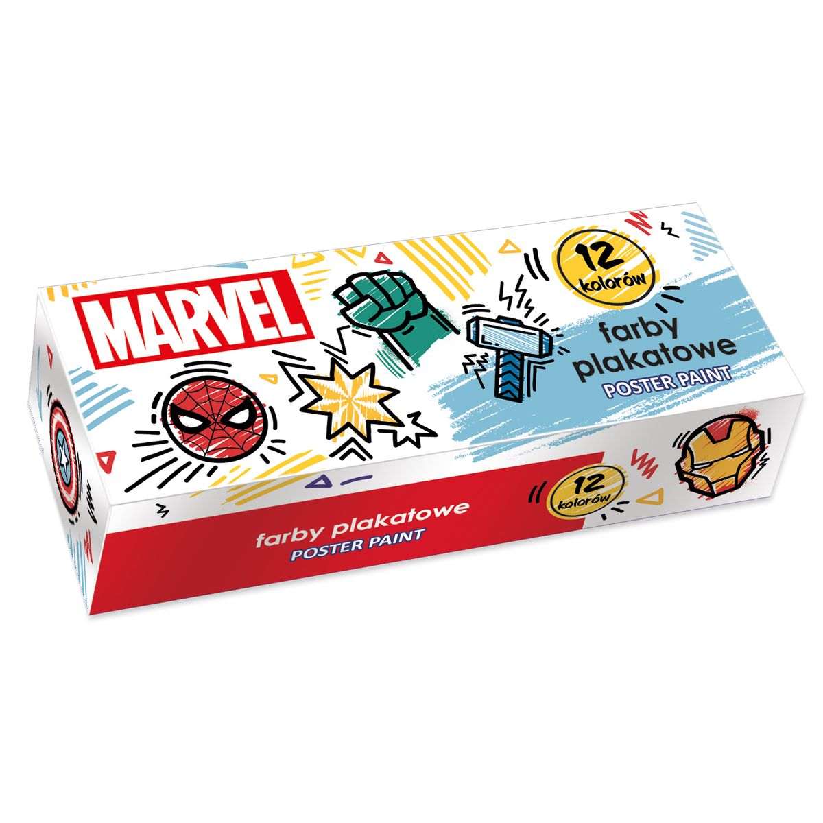 Farby plakatowe Beniamin AVENGERS kolor: mix 20ml 12 kolor. (114131)
