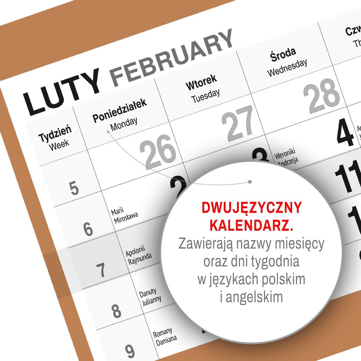 Kalendarz ścienny (401000) k:2915-377 PLAŻA 310mm x 790mm Press