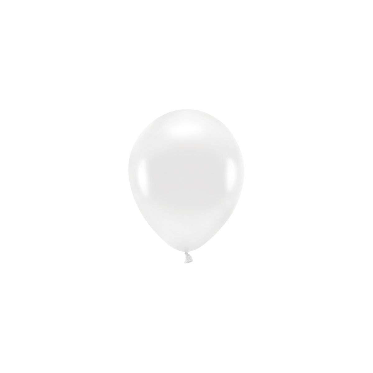 Balon gumowy Partydeco Metalizowane Eco Balloons biały 260mm (ECO26M-008)