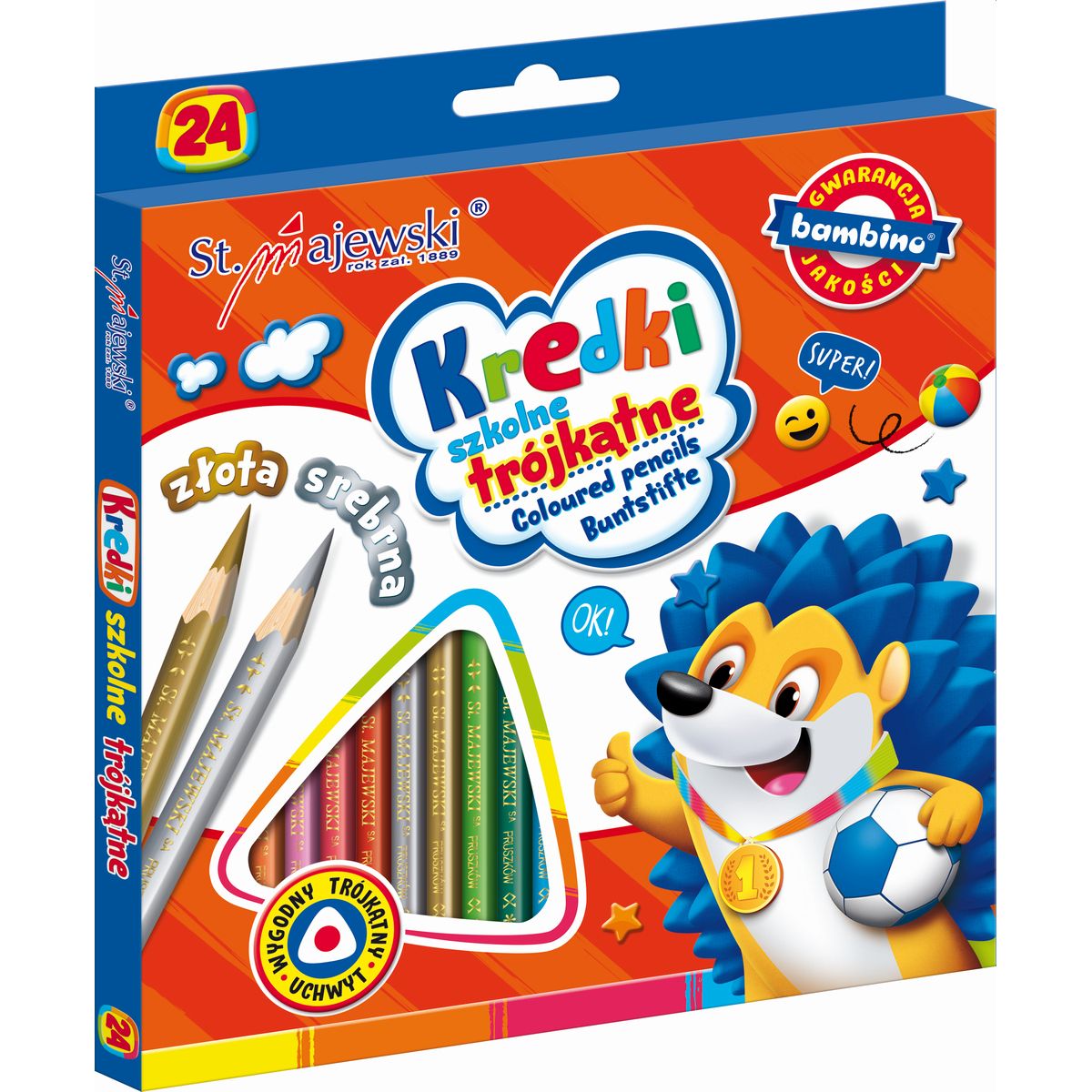 Kredki ołówkowe 24 kol. St.Majewski