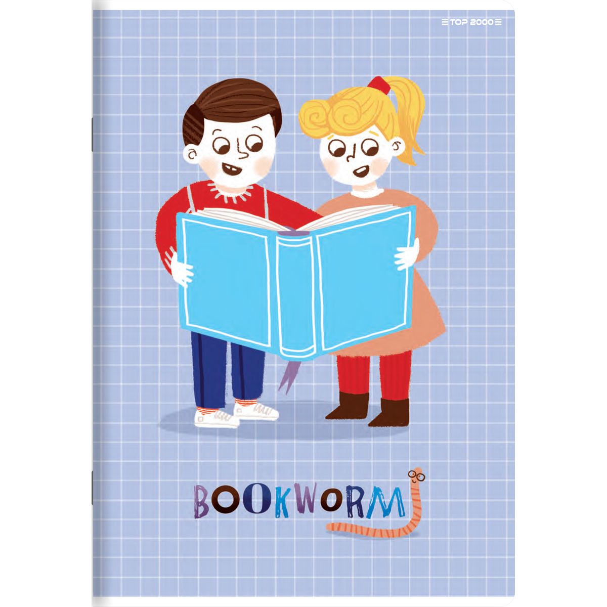 Zeszyt BOOKWORM/RETRO A5 32k. 70g krata Top 2000 (400169402)
