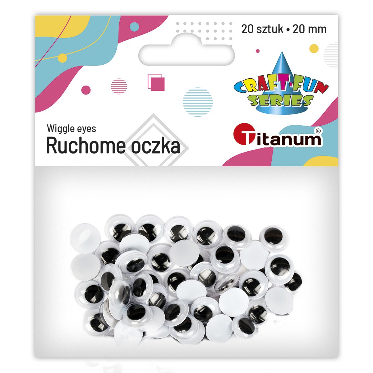 Oczy Titanum Craft-Fun Series ruchome 20mm