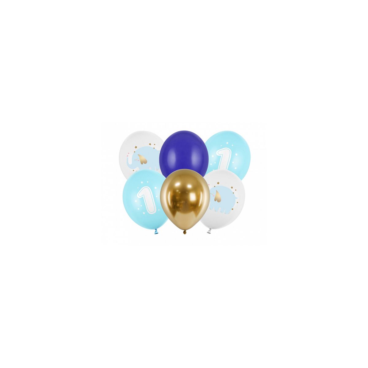 Balon gumowy Partydeco Roczek,Pastel Light Blue niebieska 300mm (SB14P-322-001J-6)