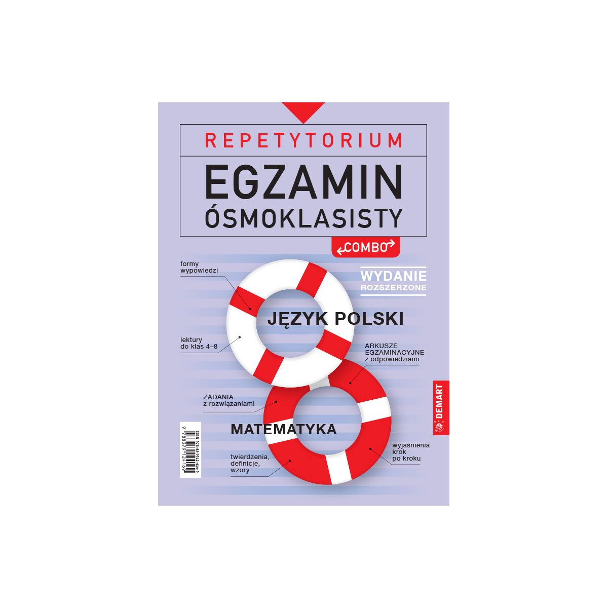 Książeczka edukacyjna Demart Repetytorium. Egzamin ósmoklasisty. COMBO. Wersja Rozszerzona