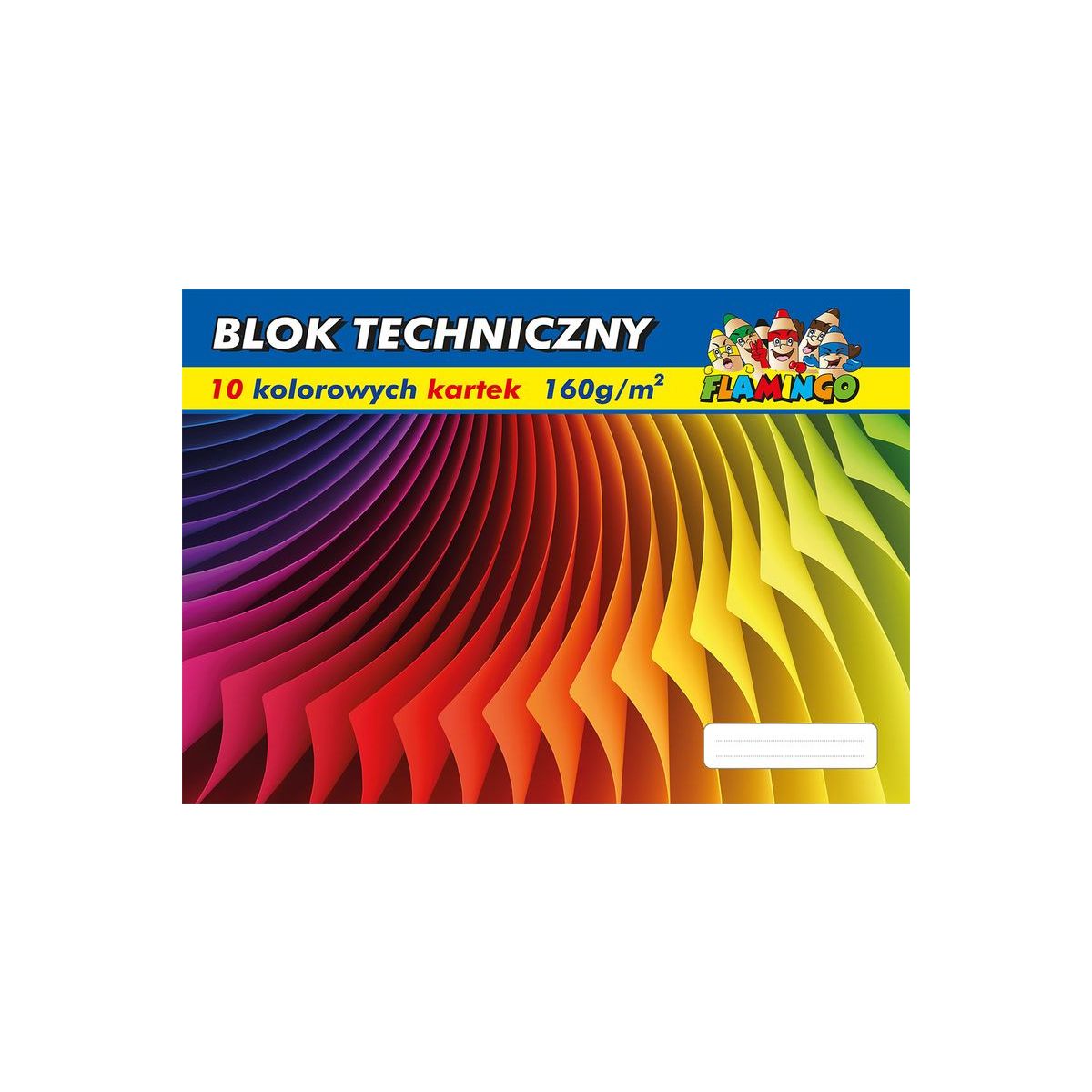 Blok techniczny Flamingo kolorowy A3 10 kartek 170g/m?