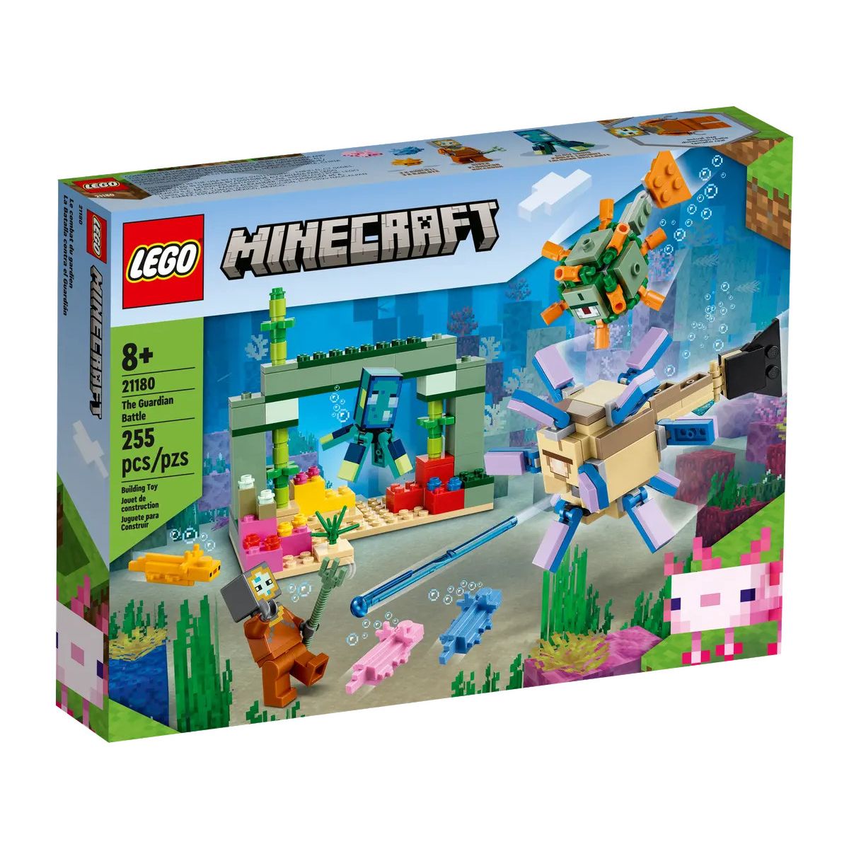 Klocki konstrukcyjne Lego Minecraft Walka ze strażnikami (21180)