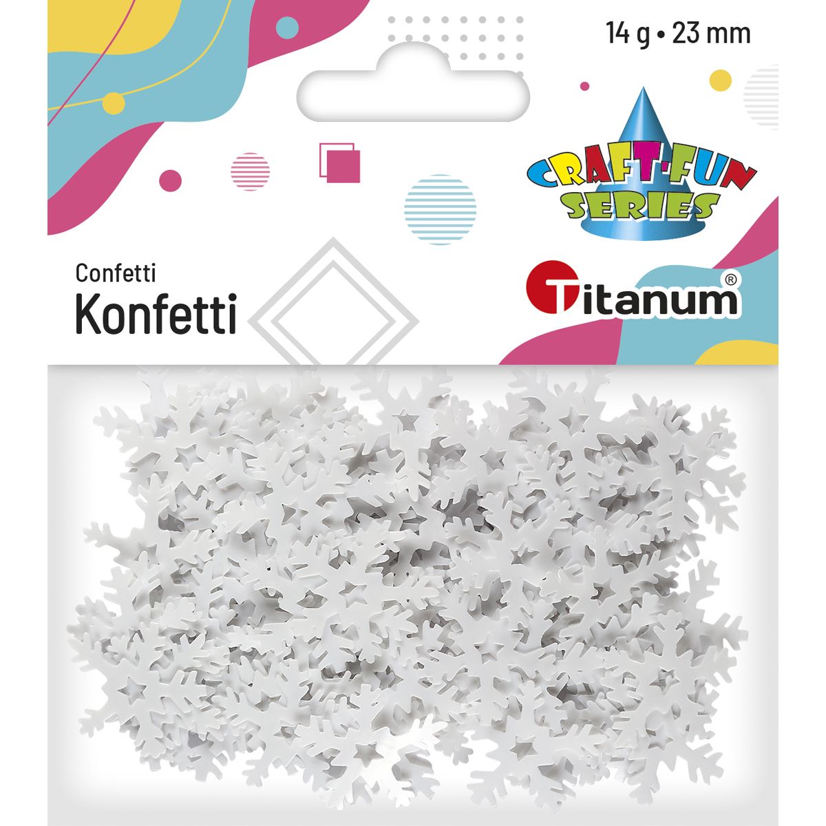 Konfetti Craft-Fun Series płatki śniegu 23mm Titanum (260086)