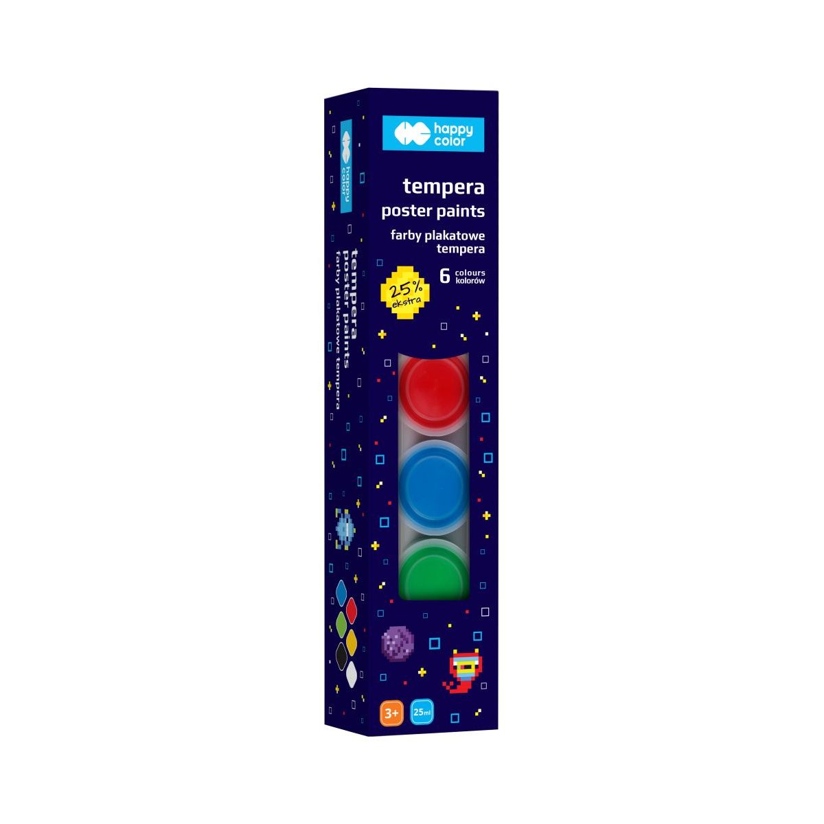 Farby plakatowe Happy Color Pixi Planet kolor: mix 6 kolor. (HA 3310 0025-PP6)